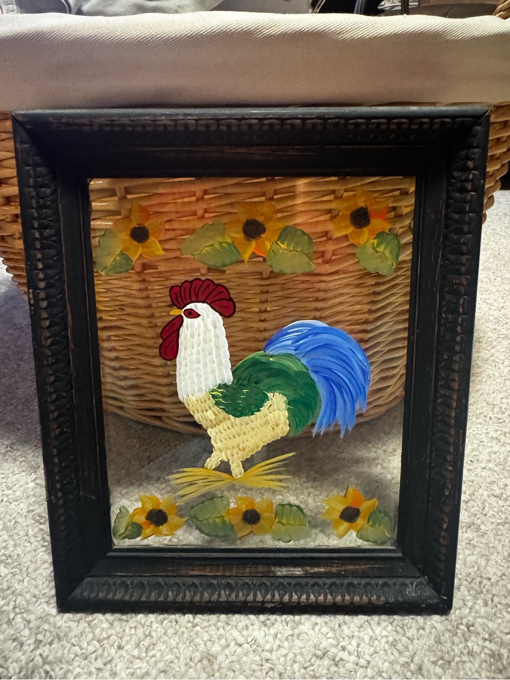Hand Painted Rooster Picture